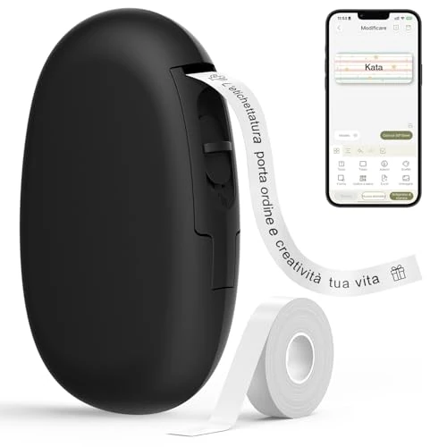 Oferta limitada: SUPVAN E10 etiquetadora Bluetooth, con Etiquetas Impermeables (15mm x 6 m/Rollo), Ideal para oficinas y hogares, Negro de 24.99 EUR a 18.99 EUR (ahorro 24%)