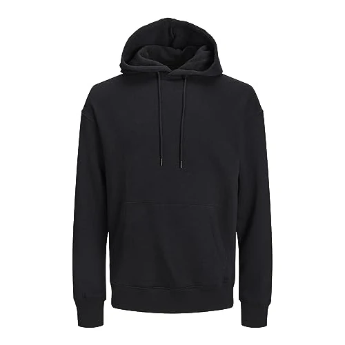 JACK & JONES JJESTAR Basic Sweat Hood Sweatshirt à Capuche, Noir, L Homme