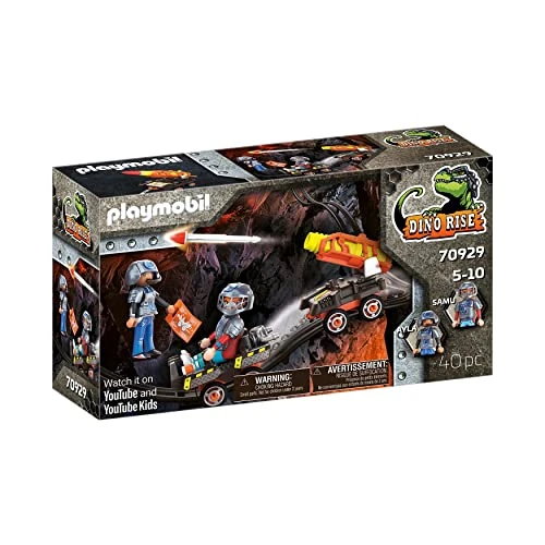 Offre limitée : Playmobil 70929 Véhicule de tir pour Dino Mine - Dino Rise - avec Deux Personnages, Un véhicule de tir avec Ses Deux Missiles - Dinosaure Aventure - Dès 5 Ans de 16.98 € à 14.99 € (12% de remise)