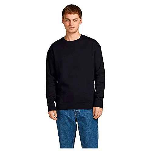 Limitiertes Angebot: JACK & JONES Herren Basic Sweater | Langarm Shirt Rundhals Pullover | Warmer Jumper ohne Kapuze JJESTAR, Farben:Schwarz, Größe Pullover:M von 39.99 EUR auf 19.99 EUR (Spare 50%)
