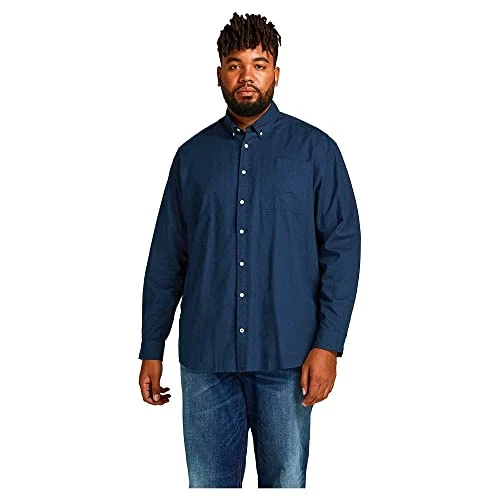 Offre limitée : JACK & JONES Chemise Unie Grande Taille à Manches Longues pour Hommes de de 39.99 EUR à 27.99 EUR (remise 30%)
