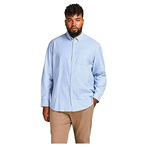 Offre limitée : JACK & JONES Chemise Unie Grande Taille à Manches Longues pour Hommes de de 39.96 EUR à 33.17 EUR (remise 17%)