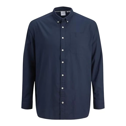 JACK & JONES Shirt L/S S21 PS Noos Camicia, Navy Blazer/Fit: Plus Size, 4XL Uomo