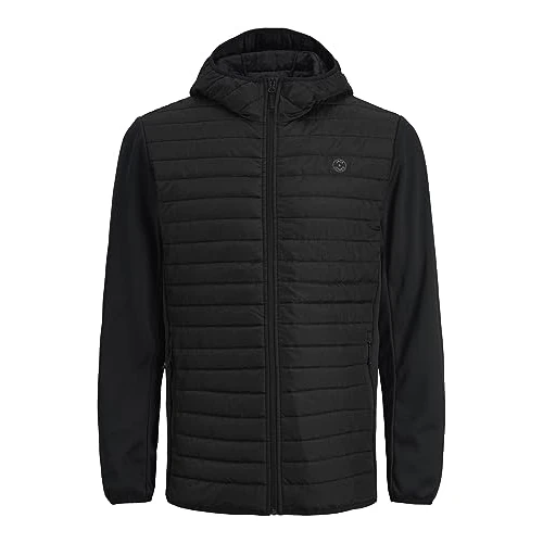 Tijdelijke aanbieding: JACK & JONES 12182242Noos Gewatteerde jas voor Heren Zwart /detail Set met mouwen L van 35.91 € naar 35.91 € (0.00% korting)