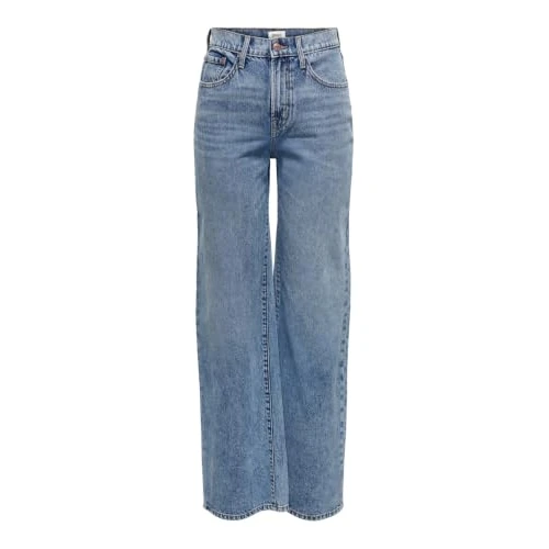 Offerta a tempo: Only Onlhope Ex Hw Wide Dnm Ana345 Noos, Jeans Donna, Mix Blu Chiaro, 31W / 34L - 27% da 44.99 € a 32.67 €