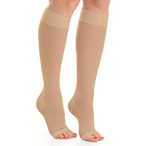 Limited-time offer: Relaxsan Antiembolism M0350A (1 Pair - Skin, L) Open-toe anti-embolism knee high socks - K1-18-23 mmHg from 11.95 £ to 11.95 £ (save 0.00%)