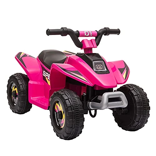 Offerta a tempo: HOMCOM Quad Elettrico per Bambini 18-36 Mesi 6V 2.8-4.6km/h Rosa - 10% da 70.95 € a 63.85 €