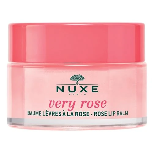 Nuxe Very Rose Lip Balm 15g, Moisturising Lip Balm, With Rose Oil Extract & Vanilla Notes, Natural-Origin Formula, Softens & Beautifies Lips