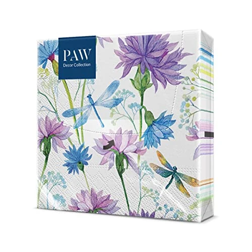 Oferta limitada: PAW - Servilletas Papel 3 Capas (33 x 33 cm) I 20 Unidades I Diseño de Naturaleza I Servilletas Papel Decoradas para Cumpleaños, Fiesta, Decoupage I Color: Flower With Dragonfly de 3.89 EUR a 3.89 EUR (ahorro 0%)