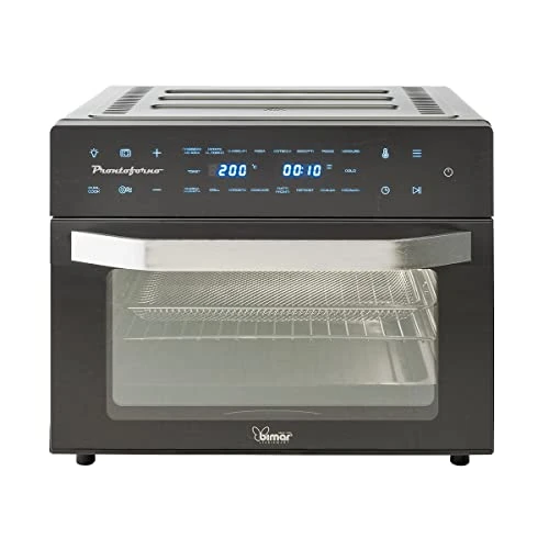bimar B301 Digital Oven 30 Litre Electronic Fryer Function Air Fryer Interior Walls, Touchscreen Screen, Low Temperature, 18 Preset Programmes