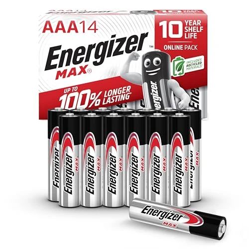 Tijdelijke aanbieding: Energizer AAA-batterijen, Max, Triple A Battery Pack - Amazon Exclusive, 14 Pack, verpakking kan variëren van 12.19 EUR naar 10.36 EUR (korting 15%)