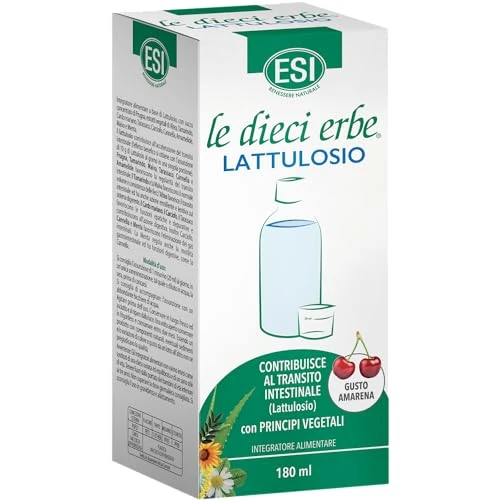 ESI - Le Dieci Erbe Lattulosio, Integratore Alimentare con Cardo Mariano e Tarassaco, per la Regolarità del Transito Intestinale, Senza Glutine, 180 ml