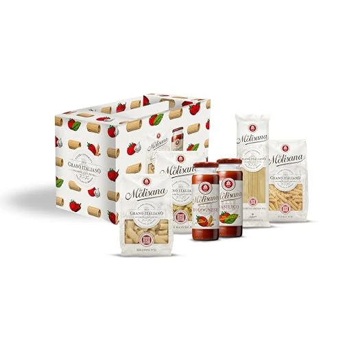 Offerta a tempo: La Molisana, Gift Box con 4 Confezioni di Pasta da Solo Grano Italiano in Carta Riciclabile e 2 Sughi Pronti, Sugo Bolognese Vegetale e Sugo al Basilico, Ingredienti Freschi e di Qualità, Idee Regalo - 0.00% da 11.50 € a 11.50 €