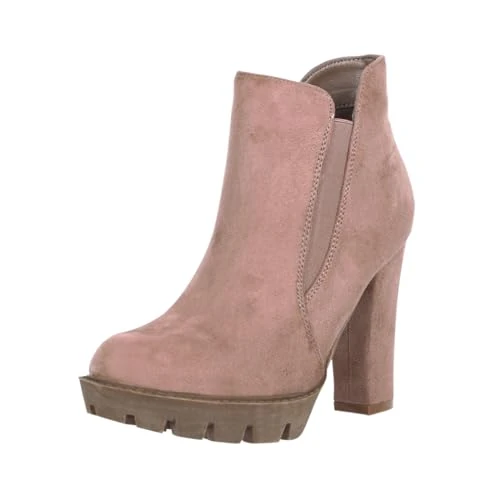 Limitiertes Angebot: Elara Damen Stiefelette Ankle Boots Chunkyrayan EL800 Khaki-38 von 49.95 EUR auf 29.90 EUR (Spare 40%)