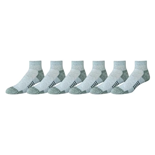 Offerta a tempo: Amazon Essentials Calzini Sportivi Alla Caviglia, Traspiranti, In Misto Cotone, Imbottiti Uomo, 6 Paia, Grigio, 46-48 - 23% da 8.21 € a 6.30 €