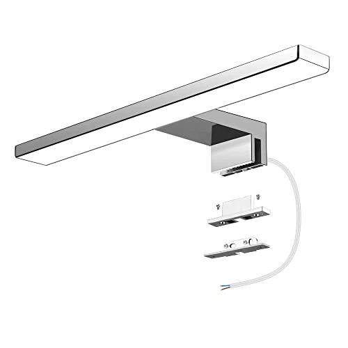 Zeitlich begrenztes Angebot: Aourow 30CM LED Spiegelleuchte 5W 500 Lumen,Badezimmer Spiegellampe Kaltweiß 6000K,Badleuchte Edelstahl IP44 Wasserdicht für Spiegel,Kein Flimmern Schrankleuchte 230V für Das Bad von 22.99 € auf 16.73 € (27% Rabatt)