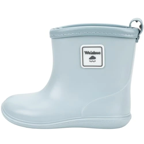 Offerta a tempo: Weishuo Stivaletti Pioggia Bambino Scarpe da Pioggia Antiscivolo Impermeabili Stivali di Gomma per Bambini da 1 a 8 anni, Taglia del Produttore 14, 22 EU, Azzurro - 0.00% da 25.99 € a 25.99 €