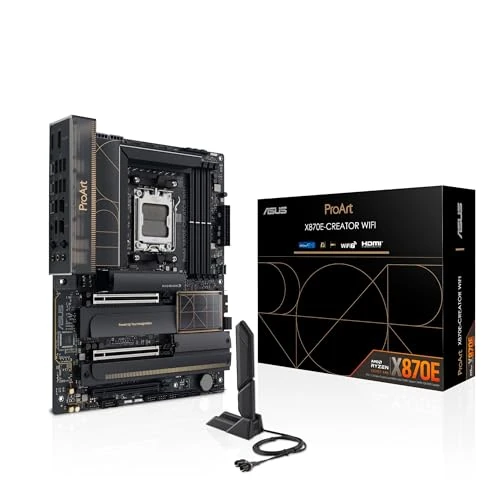 Oferta limitada: ASUS ProArt X870E-CREATOR WiFi -Placa Base AMD X870E ATX, PCIe 5.0 x16 Compatible con GPU de última generación, 16+2+2 etapas de Potencia, DDR5, Doble USB4, LAN de 10 GB y 2,5 GB, WiFi 7, 4X M.2 de 482.95 EUR a 435.00 EUR (ahorro 10%)