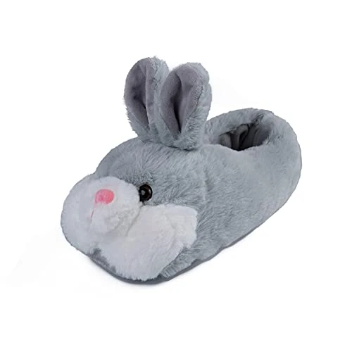 Zeitlich begrenztes Angebot: OSVINO Hausschuhe Damen Hase Pantoffeln Tiere Plüsch Kuschelig süß TDR Sohle für Schlafzimmer Winnter, Grau 35/37 von 24.99 € auf 24.99 € (0.00% Rabatt)