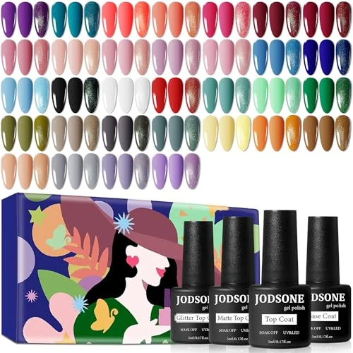 Limited-time offer: JODSONE 36 PCS Gel Nail Polish Set-32 Colors Gel Polish Kit Base Coat Glossy Matte andGlitter Top Coat Nail Polish Set Green Blue Red Pink Collection Gifts for Women from 15.99 £ to 15.99 £ (save 0.0%)