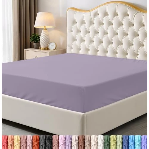 Limited-time offer: Utopia Bedding King Fitted Sheet - Bottom Sheet - Deep Pocket - Soft Microfiber -Shrinkage and Fade Resistant-Easy Care -1 Fitted Sheet Only (Lavender) from 24.11 £ to 24.11 £ (save 0.00%)
