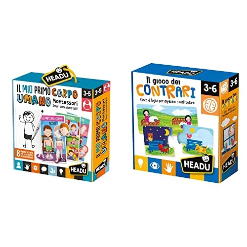 Offerta a tempo: Headu Primo Corpo Umano Montessori, Multicolore — 12% da 24,58 € a 21,58 €