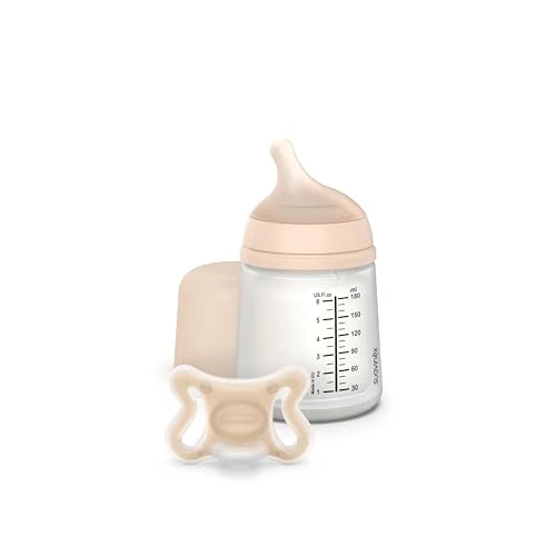 Oferta limitowana: Suavinex, Zestaw startowy Zero Zero. Butelka antykolkowa 180 ml ze specjalnym smoczkiem do karmienia piersią + mały smoczek dziecięcy Rozmiar (-2 do 2 miesięcy) z symetrycznym smoczkiem SX Pro z 78.04 zł na 78.04 zł (oszczędź 0.00%)
