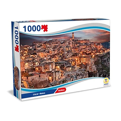 Teorema Giocattoli - Puzzle Italia, Matera, Puzzle 1000 Pezzi, Immagine Alta Definizione per Adulti e Bambini, Gioco da Tavolo Educativo, 70x50 cm