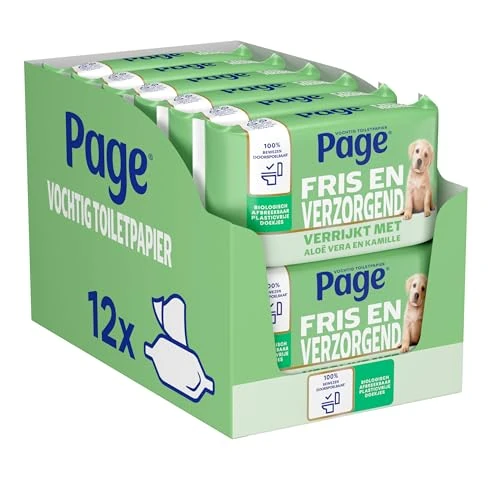 Page Wet Toilet Paper - Aloe Vera - 456 Pieces - 12 x 38 Pieces - Advantage Packaging