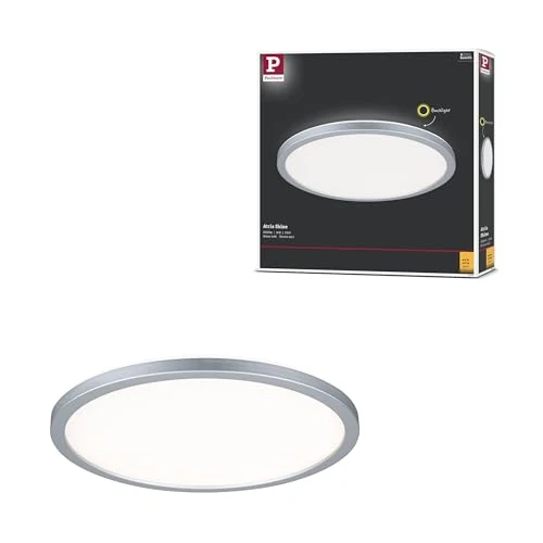 Zeitlich begrenztes Angebot: Paulmann 70991 LED Panel Atria Shine 293mm rund incl. 1x16 W Warmweiß Chrom matt Lichtpanel Kunststoff Deckenpanel 3000 K von 47.49 € auf 29.08 € (39% Rabatt)