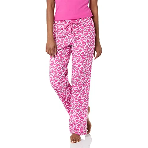 Limited-time offer: Amazon Essentials Women's Flannel Pajama Sleep Pant, Fuchsia Silhouette Floral, L from 16.70 GBP to 16.70 GBP (save 0%)