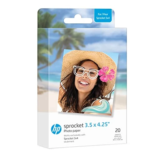 Oferta ograniczona: HP Sprocket 9,5 x 10,6 cm Zink samoprzylepny papier fotograficzny (20 szt.) kompatybilny z HP Sprocket 3 x 4 drukarką fotograficzną z 87.04 PLN na 87.04 PLN (zniżka 0%)