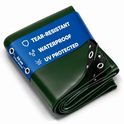 Zeitlich begrenztes Angebot: NEMAXX® Abdeckplane 450 g/m² 1,5×3 m Grün Alu-Ösen wasserdicht UV-fest von 19.90 € auf 19.90 € (0.00% Rabatt)