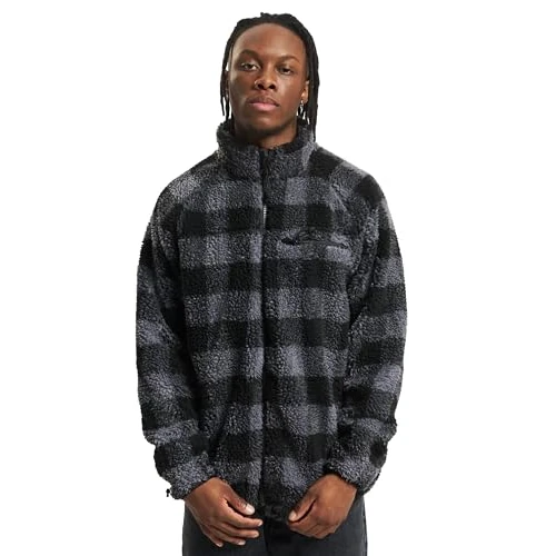 Offerta a tempo: Brandit Teddyfleece Jacket Giacca in Pile, Black/Grey, L Uomo - 24% da 59.90 € a 45.49 €