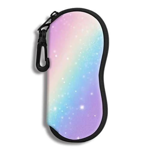 Offerta a tempo: Hion Custodia per occhiali Occhiali da sole Custodia morbida con Clip da Cintura Custodia per Occhiali da Sole con Cerniera in Neoprene Ultraleggero Borsa per Occhiali da Sole Stampata(Arcobaleno) - 55% da 11.99 € a 5.35 €
