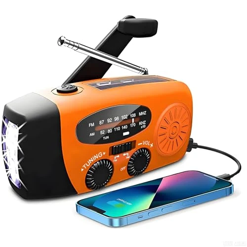 Offre limitée : Radio-réveil avec Torche LED, Radio Portable AM/FM à énergie Solaire avec Alimentation Rechargeable de 2000mAh, Recharge d'urgence du téléphone Portable. de 28.99 € à 28.99 € (0.00% de remise)