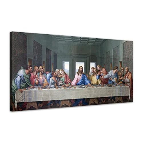 Limited-time offer: ZHONGYUTONG The Last Supper Canvas Wall Art Leonardo da Vinci Famous Oil Paintings Reproduction Classic Jesus Framed Artwork Modern Home Prints Decor (8''x16'' (20x40cm)), Black from 19.99 £ to 19.99 £ (save 0.00%)