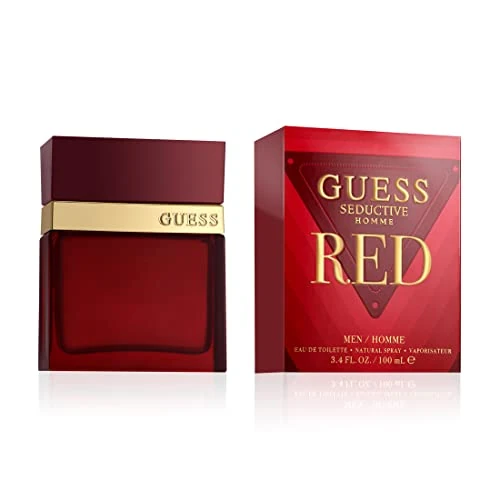 GUESS Seductive Red, Eau de Toilette, Perfume Hombre, Oriental Vainilla, Perfume Elegante de Larga Duración, 100 ml