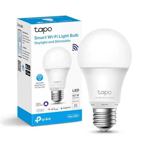 Limitiertes Angebot: Tapo TP-Link L520E smarte WLAN Glühbirne E27, kaltesWeiß und dimmbar, kein Hub notwendig, kompatibel mit Alexa, Google Assistant, Abläufe und Zeitpläne von 7.49 EUR auf 7.49 EUR (Spare 0%)