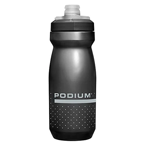 Camelbak Podium 620ml – bike bottle – self-sealing cap – leak-proof – easy handling – fits in bottle holder – optimal hydration – black, size: OS