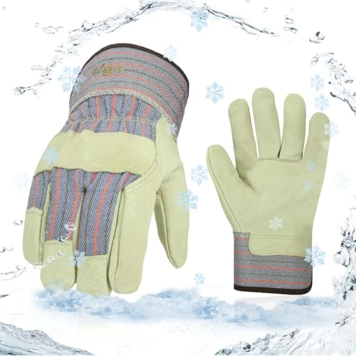 Offerta a tempo: Vgo... Guanti Lavoro Resistenti in Pelle di Maiale, Guanti Uomo da Edilizia Costruzione Magazzino Giardinaggio,PA3501 - 0.00% da 22.11 € a 22.11 €