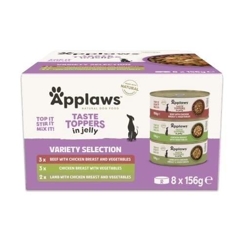Offre limitée : Applaws Nourriture Humide Naturelle pour Chiens – Sélection de Viandes aux Légumes en Gelée, 8 x 156g de 16.21 € à 12.59 € (22% de remise)
