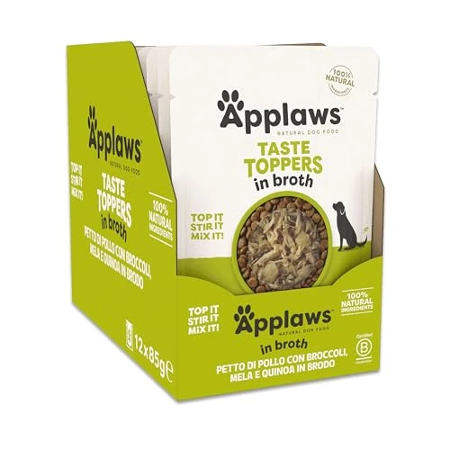 Offerta a tempo: Applaws 100% Naturale – Cibo Umido per Cani, Pollo con Verdure in Brodo, 12 x 85g Bustine - 20% da 20.03 € a 15.99 €