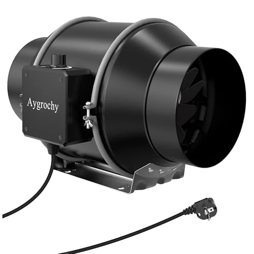 Offerta a tempo: Aygrochy 150mm ventola di aspirazione, EC Motore trifase aspiratore aria, Estrattore Aria per scantinati, garage, tende da coltivazione, per aspirare fumo, umidità e odori. - 0.00% da 99.99 € a 99.99 €