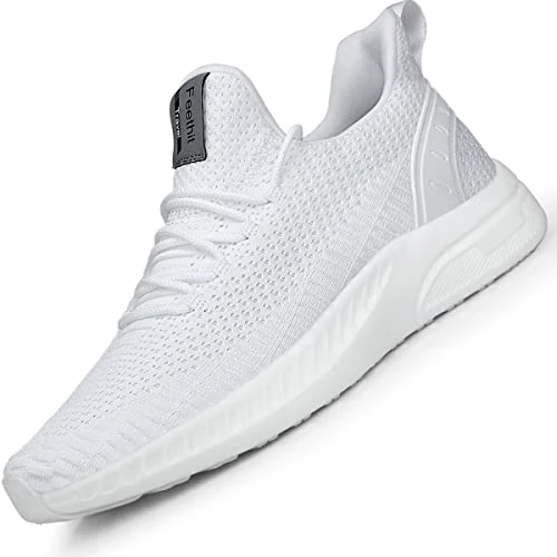 Offerta a tempo: Feethit Sneakers Uomo Respirabile Scarpe Comode Leggere Bianco 44 - 20% da 40.99 € a 32.99 €