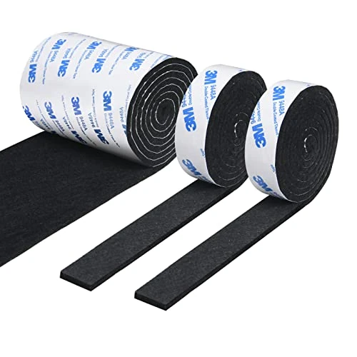 Offerta a tempo: Vicloon Feltro autoadesivo, 120 cm, cuscinetti in feltro autoadesivi, 3 rotoli, taglio libero di qualsiasi dimensione antiderapant feltro adesivo, protegge i vostri mobili e pavimenti in legno, nero 2 - 14% da 8.99 € a 7.69 €