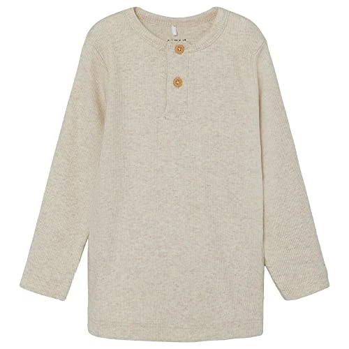 NAME IT Nmmkab Ls Top Noos chłopięca koszulka z długim rękawem, Peyote Melange, 86