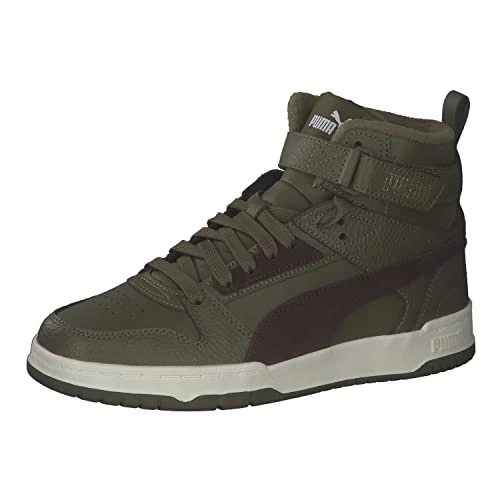 Offerta a tempo: PUMA RBD Game WTR Jr - Scarpe da Ginnastica Gioventù Unisex, Deep Olive-Dark Chocolate-PUMA Team Gold, - 45% da 74.95 € a 41.28 €