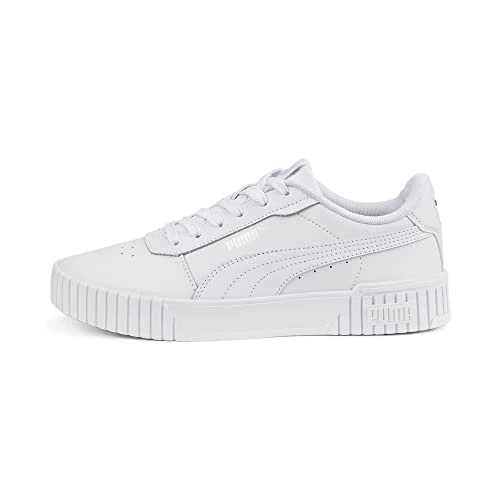 Offerta a tempo: PUMA Carina 2.0, Scarpe da Ginnastica Donna, Puma White-Puma White-Puma Silver, 39 EU - 46% da 64.95 € a 35.00 €