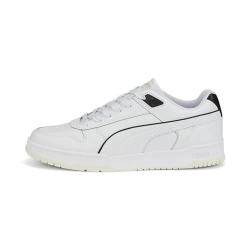 PUMA Unisex Rbd Game Low Baskets, Puma White Puma Black Puma Team Gold, 47 EU